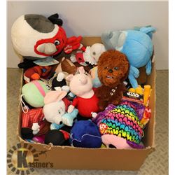 LARGE FLAT OF POP CULTURE THEMED STUFFED