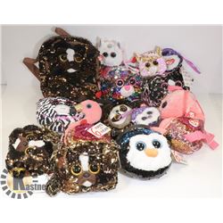 BOX OF TY WEARABLES AND BAGS