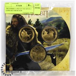 THE HOBBIT LORD OF THE RINGS 3 COINS SET FROM NEW