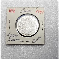 2)  CANADIAN 50 Cent 1943 COIN
