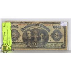 1911 LORD AND LADY GREY ONE DOLLAR BILL.