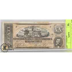 1862 CONFEDERATES STATES OF AMERICA 20 DOLLAR BILL