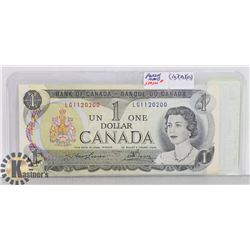 1973 CANADIAN POKER HAND $1 BANK NOTE