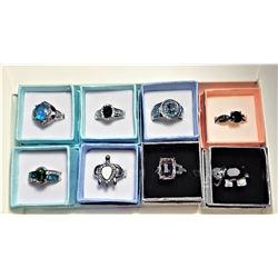 4)  LOT OF 6 PREMIUM RINGS