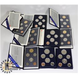 LOT OF 9 CANADIAN SPECIMEN COINS SET BOOKLETS
