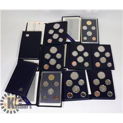 LOT OF 10 CANADIAN SPECIMEN COINS SET BOOKLETS