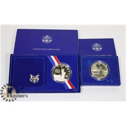 LOT OF 2 SILVER USA $1 DOLLAR MINT ISSUE