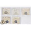 Image 1 : LOT OF 5 CERTIFIED VARIOUS CANADIAN COINS