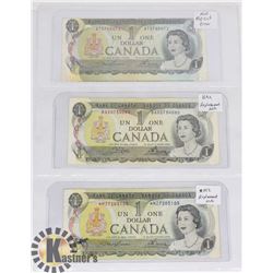 LOT OF 3 VARIOUS CANADIAN MIS-CUT ERROR &