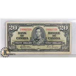 1937 BANK OF CANADIAN $20 DOLLARS NOTE