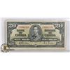 Image 1 : 1937 BANK OF CANADIAN $20 DOLLARS NOTE