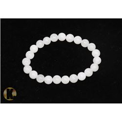 #69-SELENITE BEAD BRACELET 8mm/7.5"