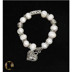 #85-FRESH WATER PEARL BRACELET 10-11mm/7.5"