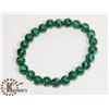 Image 1 : #82-GREEN MALACHITE BEAD BRACELET 8mm/7.5"
