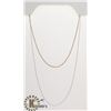 Image 1 : #13-STERLING SILVER NECKLACE 2PCS 18"