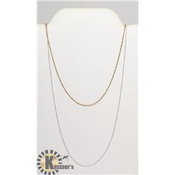 #14-STERLING SILVER NECKLACE 2PCS 18"