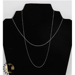 #1-STERLING SILVER NECKLACE 2PCS 18"