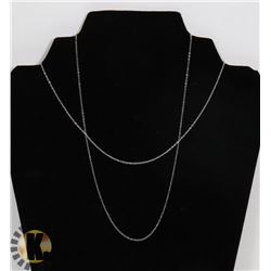 #2-STERLING SILVER NECKLACE 2PCS 18"