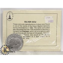 REPRODUCTION OF SILVER ECU COIN.