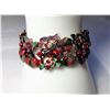 Image 1 : 17)  RED CRYSTAL AND ENAMEL BRACELET