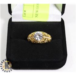 NEW GOLD PLATED RING SZ 7