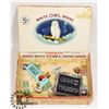 Image 1 : 1930'S WHITE OWL CIGAR BOX WITH STAMPS, $ CLIP,