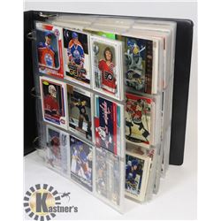 BINDER OF HOCKEY CARDS-VARIOUS YEARS