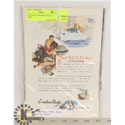 GO TRAVEL ADS FROM 1930S TO 1960S.