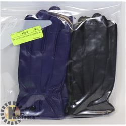 2PK LADIES LEATHER GLOVES SZ XL