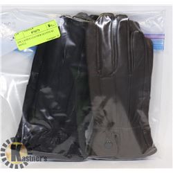 2PK LADIES LEATHER GLOVES SZ SMALL