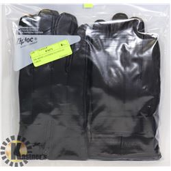 2PK MENS LEATHER GLOVES SZ LARGE