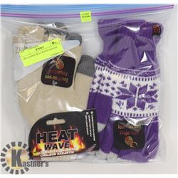 2PK LADIES HEAT WAVE GLOVES
