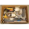 Image 1 : BOX OF DRYWALL AND  TAPING SUPPLIES