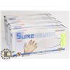 Image 1 : 4 BOXES OF VINYL GLOVES