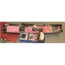 TRAY OF CB RADIO ACCESSORS