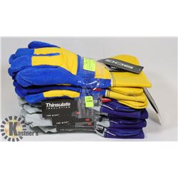 6 NEW PAIRS OF INSULATED WORK GLOVES