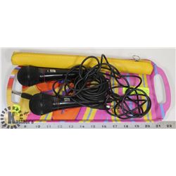 TWO UNIVERSAL MICROPHONES AND A HANDEL RECORDER