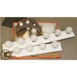 FLAT OF ASSORTED LIGHTING INCL WALL LIGHTING,