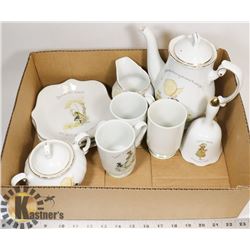 HOLLY HOBBY TEA SET WITH CERAMIC BELL