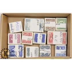 12 X 100 BUNDLED & CATALOGUED OLD CANADIAN STAMPS