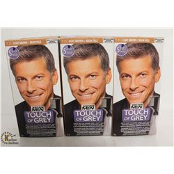 3 BOXES OF JUST FOR MEN TOUCH OF GREY LIGHT BROWN