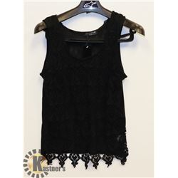 BLACK LACE LADIES SHIRT - UNKNOWN SIZE