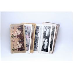 TEN VINTAGE STEREOSCOPE CARDS