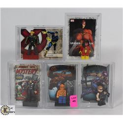 LOT OF 5 MINI FIGURES & COLLECTIBLES.