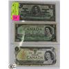 Image 1 : LOT OF 3 CANADIAN ONE DOLLAR BANK NOTES - 1937,