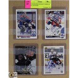 AUTOGRAPHED HOCKEY CARDS OF BILL RANFORD