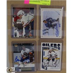 AUTOGRAPHED HOCKEY CARDS OF DALE HOWERCHUK,
