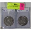 Image 1 : LOT OF 2- 1967 CANADIAN $1 COINS