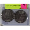 Image 1 : 1972 & 1976 USA DOLLAR COINS