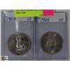 Image 1 : LOT OF 2 CANADIAN SILVER DOLLARS 1964, 1958